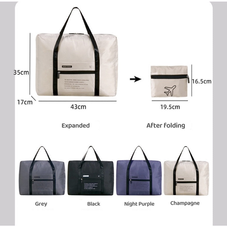 【Local Ready Stock】Foldable Travel Bag | Hand-carry Tote Bag | Waterproof | Lightweight | Large-capacity| Durable |