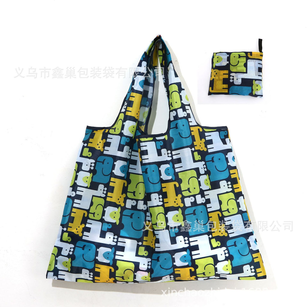 【Local Ready Stock】Reusable Foldable Recycle Shopping Bags | Recyclable Grocery Tote | Eco-Friendly | Washable |