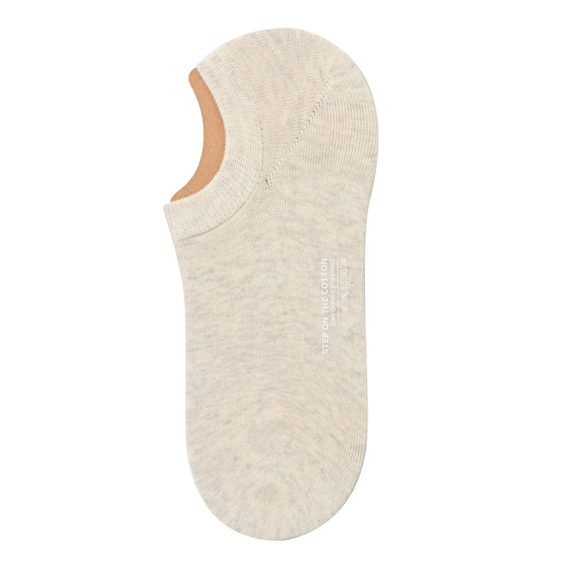 [Local Ready Stock] Women's seamless cotton socks Invisible Low cut Ice Silk Non-slip | Cotton boat | Ankle socks