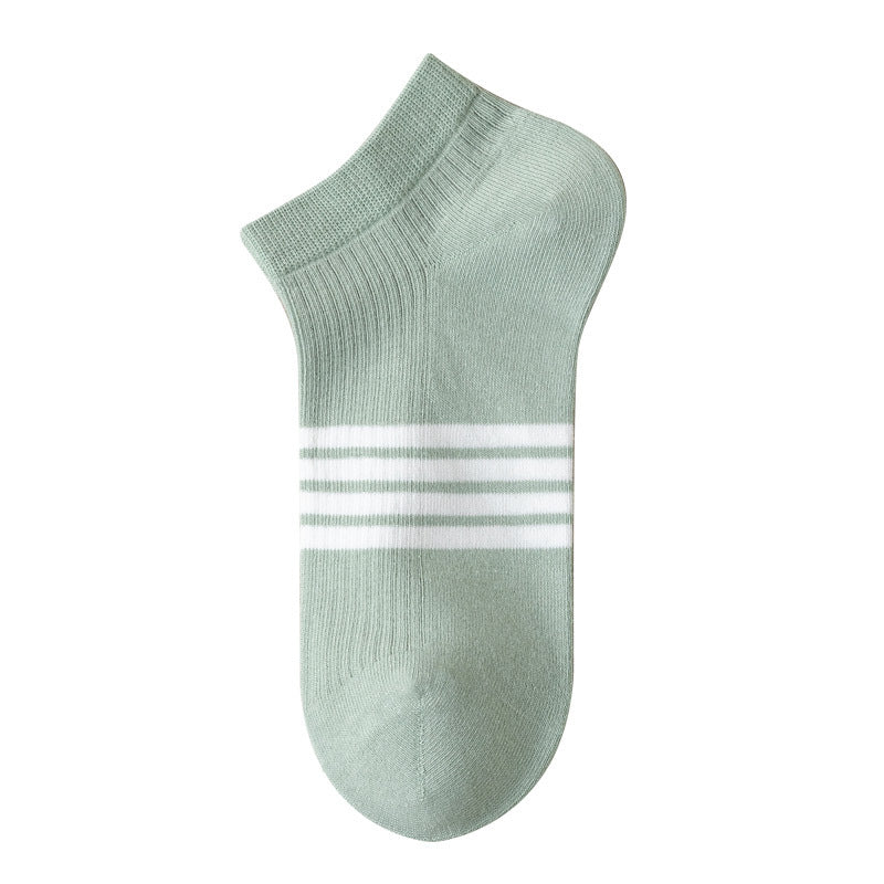 [Local Ready Stock] Women's seamless cotton socks Invisible Low cut Ice Silk Non-slip | Cotton boat | Ankle socks