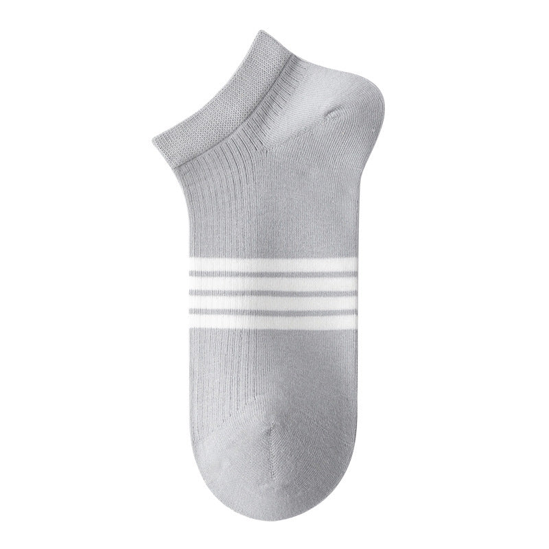 [Local Ready Stocks] Men's cotton socks shallow mouth boat and ankle socks | Deodorant | Sweat-absorbing cotton