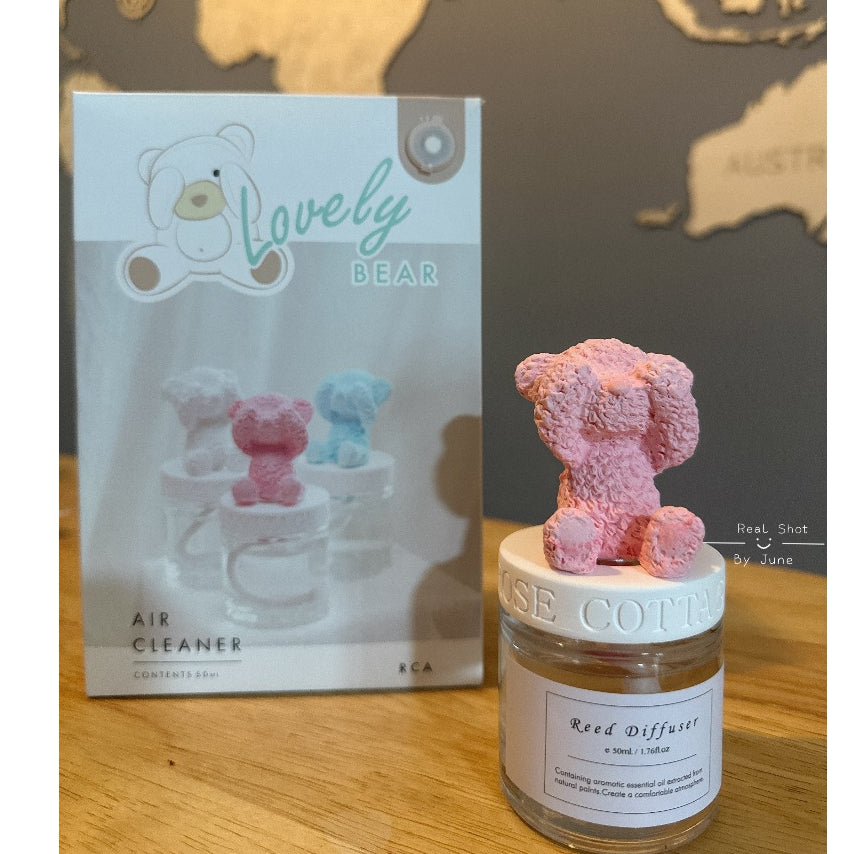 【Local Ready Stock】Cute Bear Stone Diffuser | Home & Office decor | Fragrance stone | 50ML|