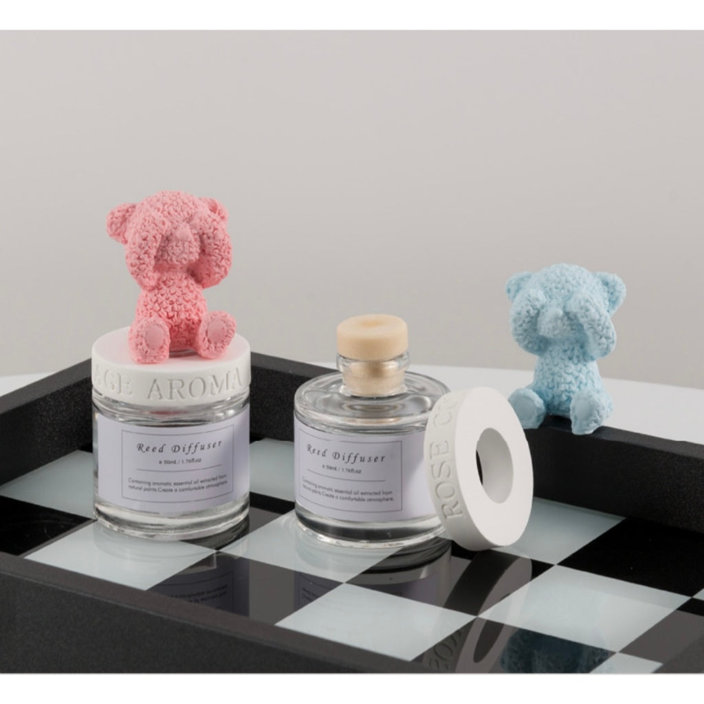 【Local Ready Stock】Cute Bear Stone Diffuser | Home & Office decor | Fragrance stone | 50ML|