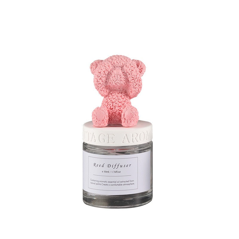 【Local Ready Stock】Cute Bear Stone Diffuser | Home & Office decor | Fragrance stone | 50ML|