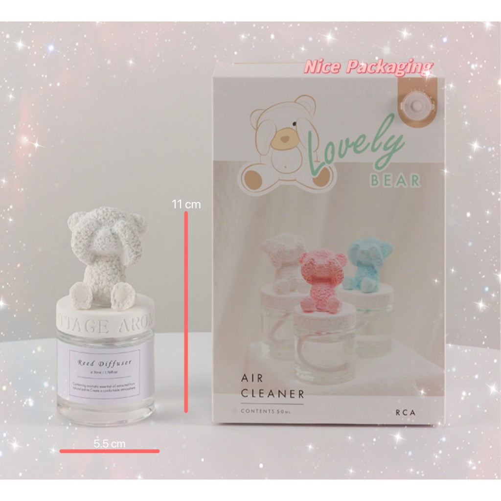 【Local Ready Stock】Cute Bear Stone Diffuser | Home & Office decor | Fragrance stone | 50ML|