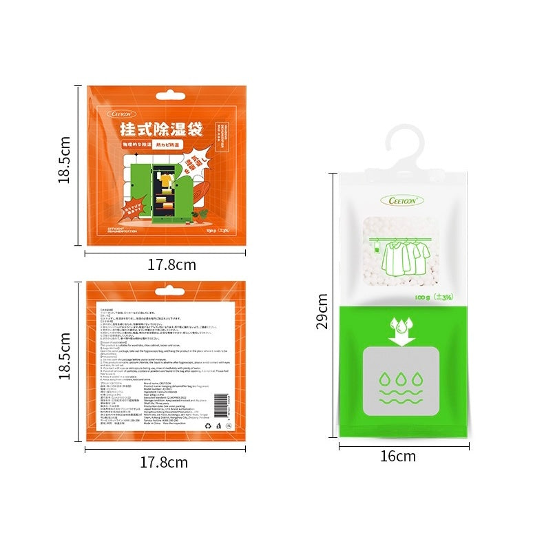 【Local Ready Stock】10 bags Dehumidifier Hang Bag Moisture Absorber 230g